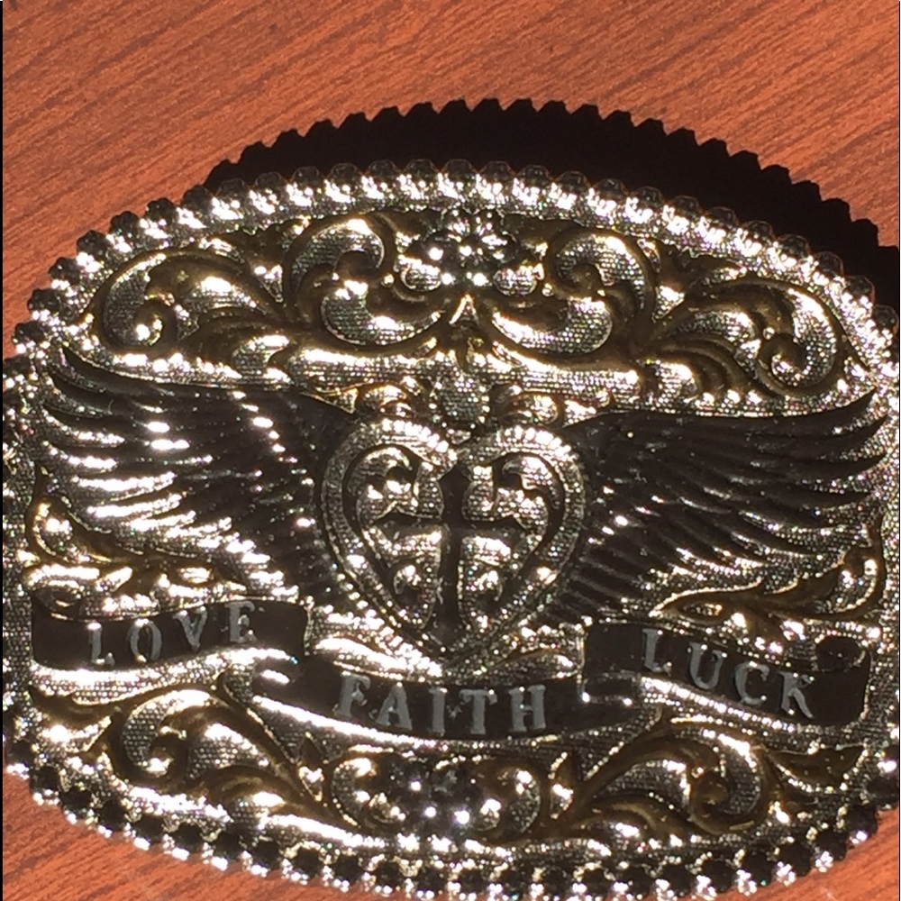 Love Faith Luck Belt Buckle